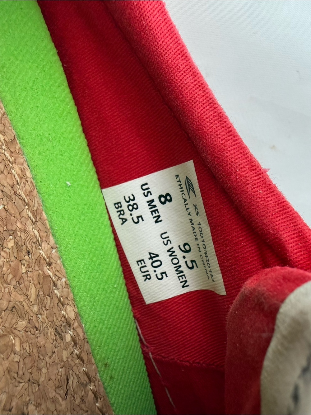 Cariuma OCA Low Red Canvas Sneakers Women’s 9.5 Sustainable Casual Shoes - Picture 9 of 10